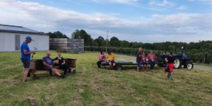 Summer walk cider drinking